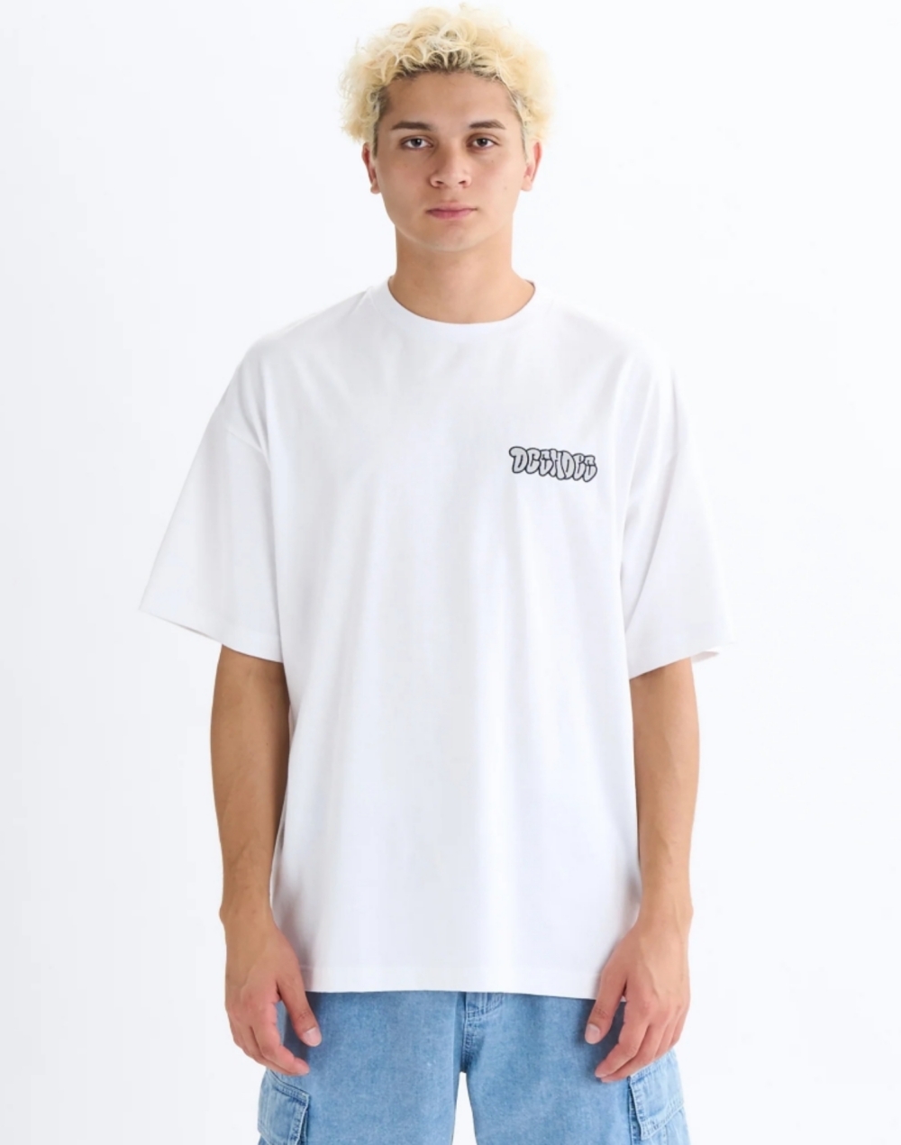 DC SK CREW 코튼 반팔티 (DF21ST004WHT)