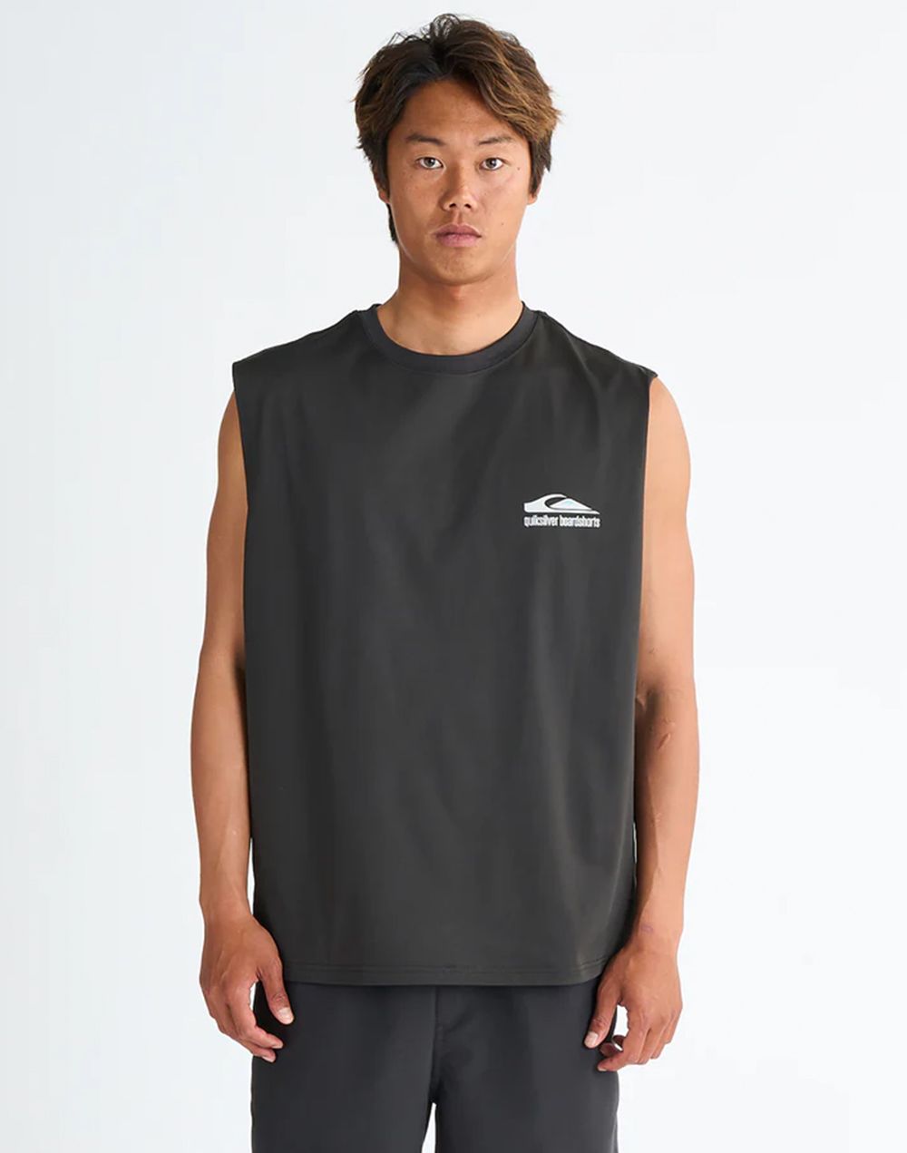 퀵실버 GW QUIK DROP 슬리브리스 래쉬가드 (QF21RE030BLK)